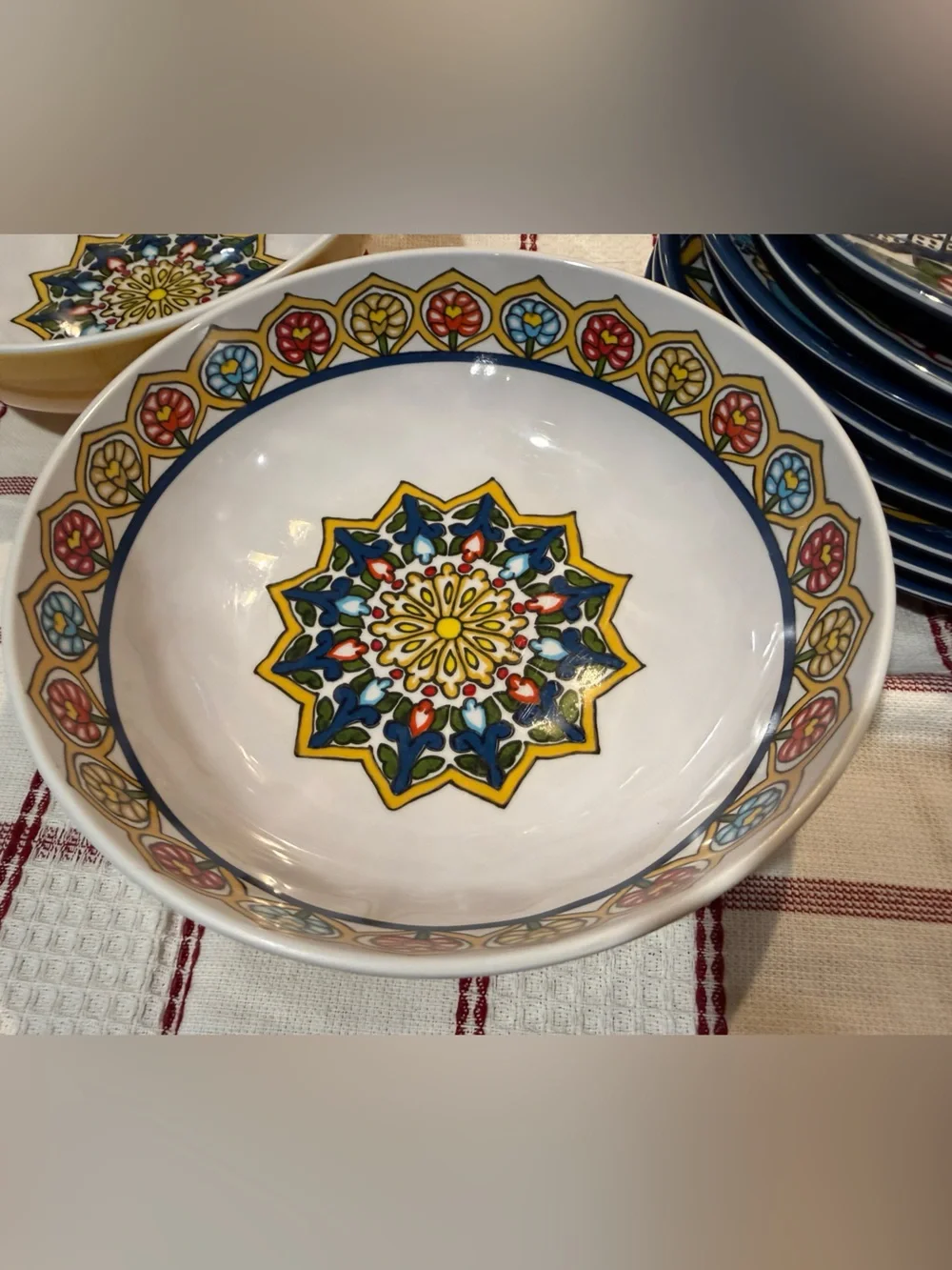 New Rare Pottery Barn Talavera Melamine Dining/Serving Set